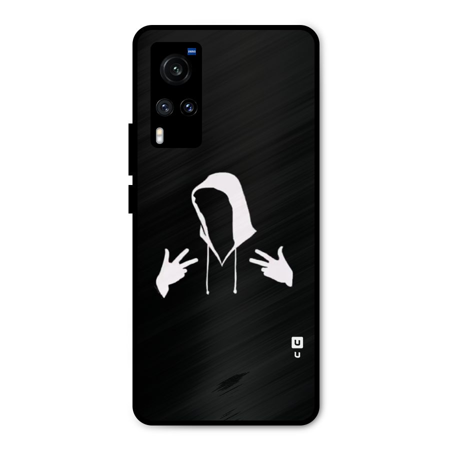 Cool Hoodie Silhouette Metal Back Case for Vivo X60