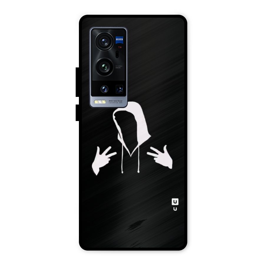 Cool Hoodie Silhouette Metal Back Case for Vivo X60 Pro Plus