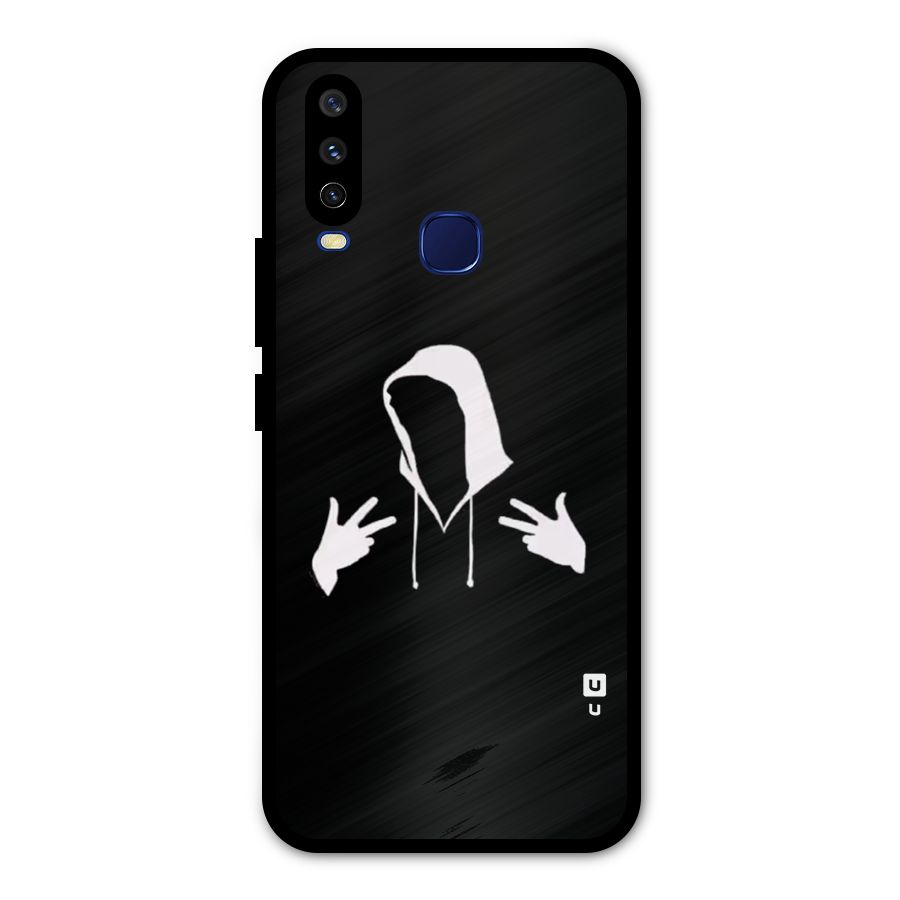 Cool Hoodie Silhouette Metal Back Case for Vivo Y15