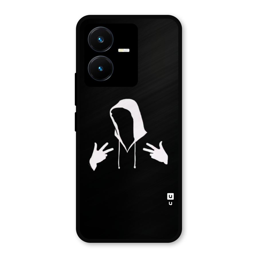 Cool Hoodie Silhouette Metal Back Case for Vivo Y22
