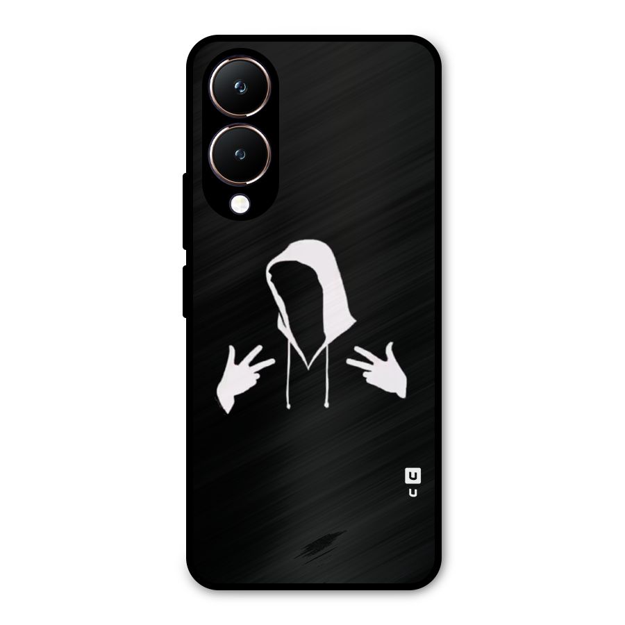 Cool Hoodie Silhouette Metal Back Case for Vivo Y28