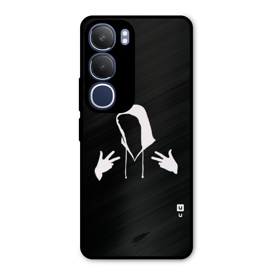 Cool Hoodie Silhouette Metal Back Case for Vivo Y29