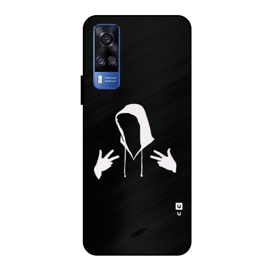 Cool Hoodie Silhouette Metal Back Case for Vivo Y51