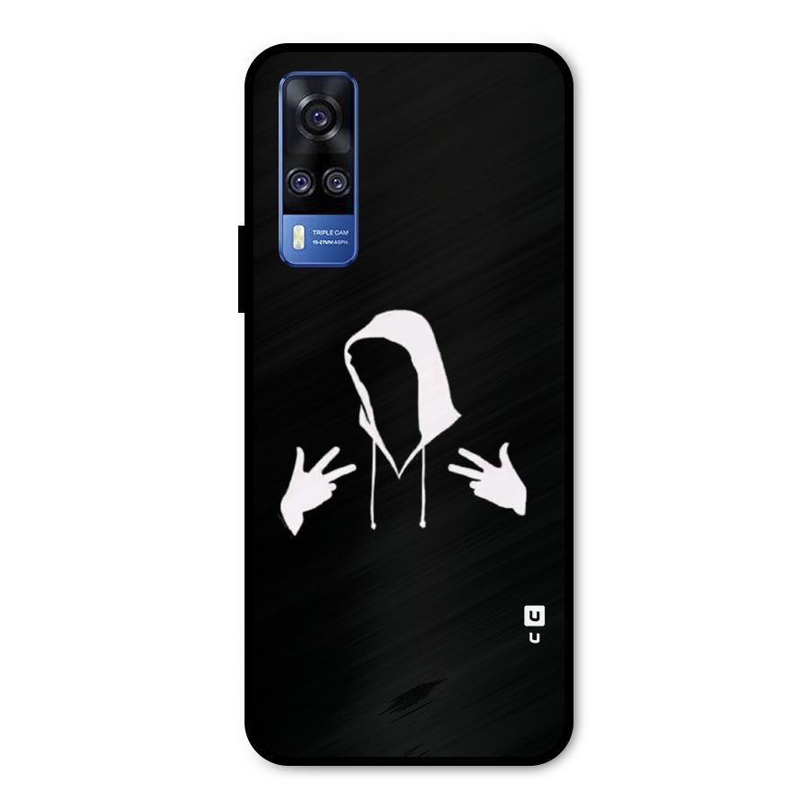 Cool Hoodie Silhouette Metal Back Case for Vivo Y51A