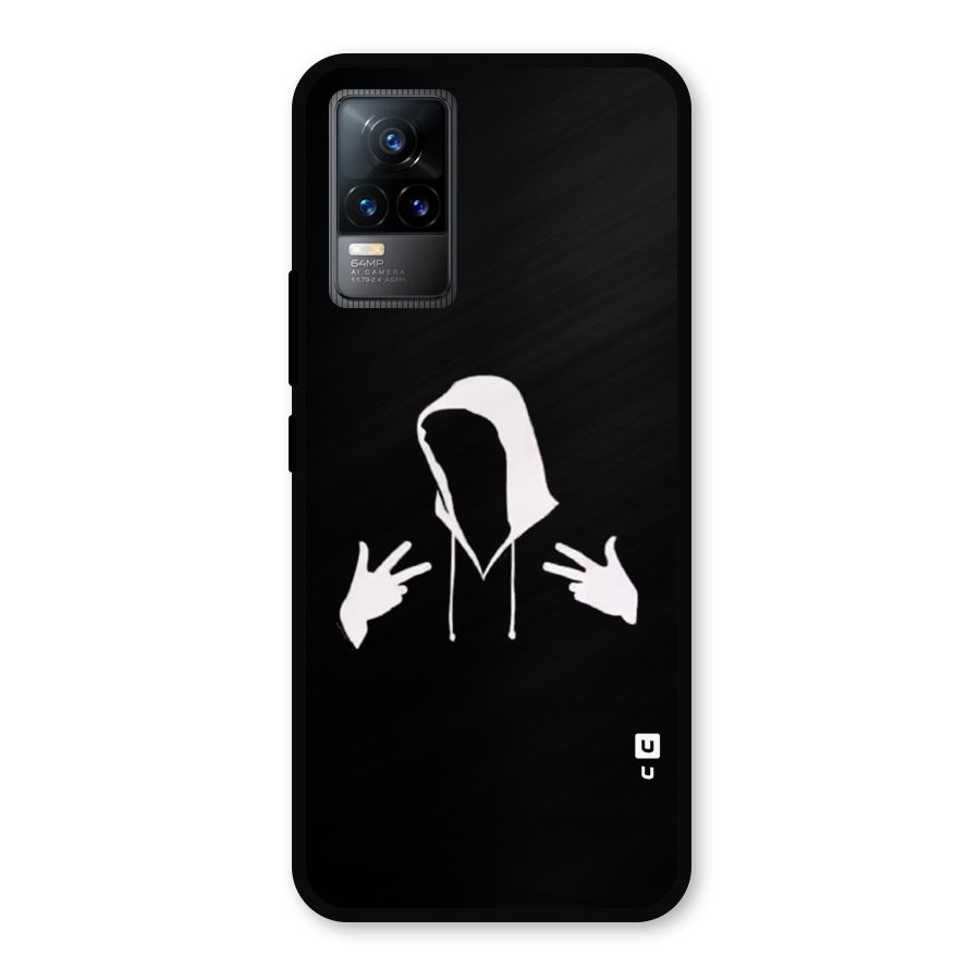 Cool Hoodie Silhouette Metal Back Case for Vivo Y73