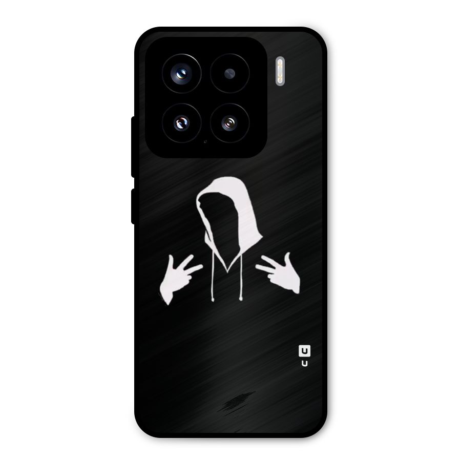 Cool Hoodie Silhouette Metal Back Case for Xiaomi 15