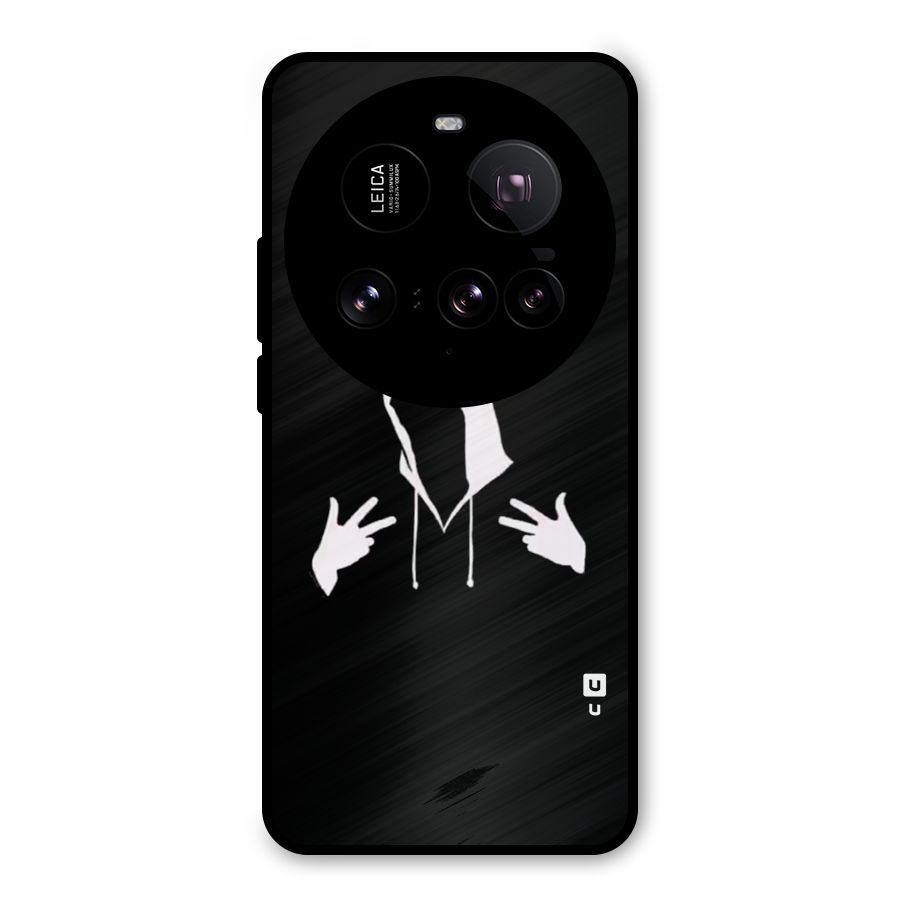 Cool Hoodie Silhouette Metal Back Case for Xiaomi 15 Ultra