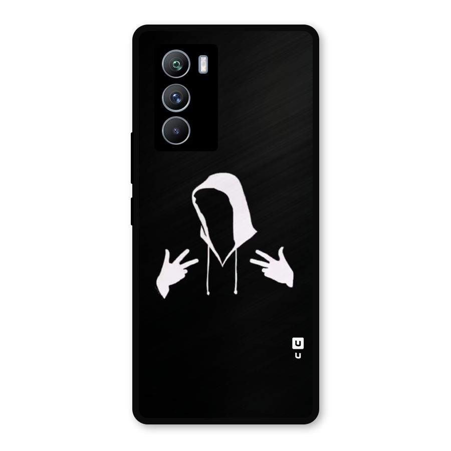 Cool Hoodie Silhouette Metal Back Case for iQOO 9 SE