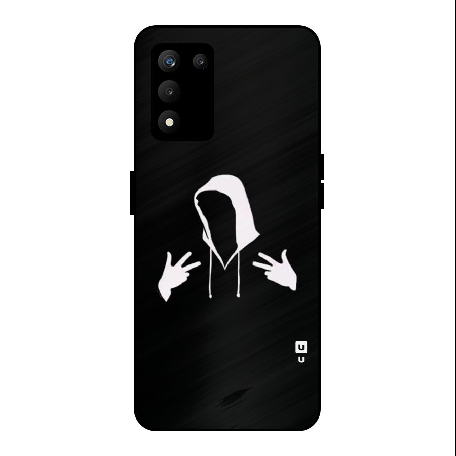 Cool Hoodie Silhouette Metal Back Case for realme 9 5G SE