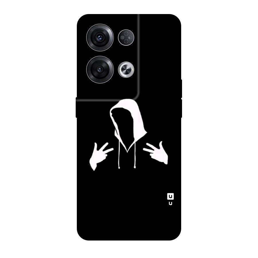 Cool Hoodie Silhouette Original Polycarbonate Back Case for Oppo Reno8 Pro 5G