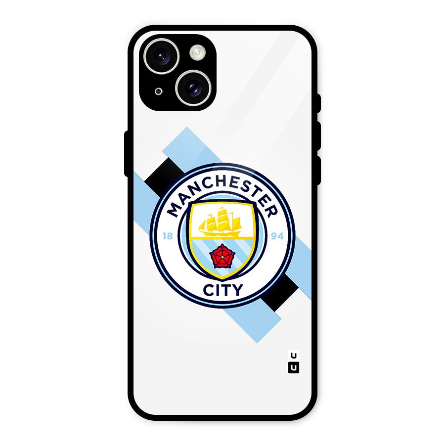 Cool Manchester City Glass Back Case for iPhone 15 Plus