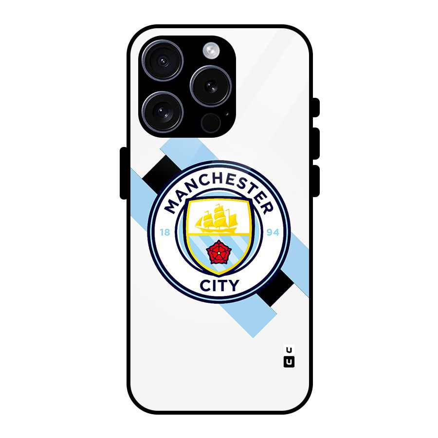Cool Manchester City Glass Back Case for iPhone 15 Pro