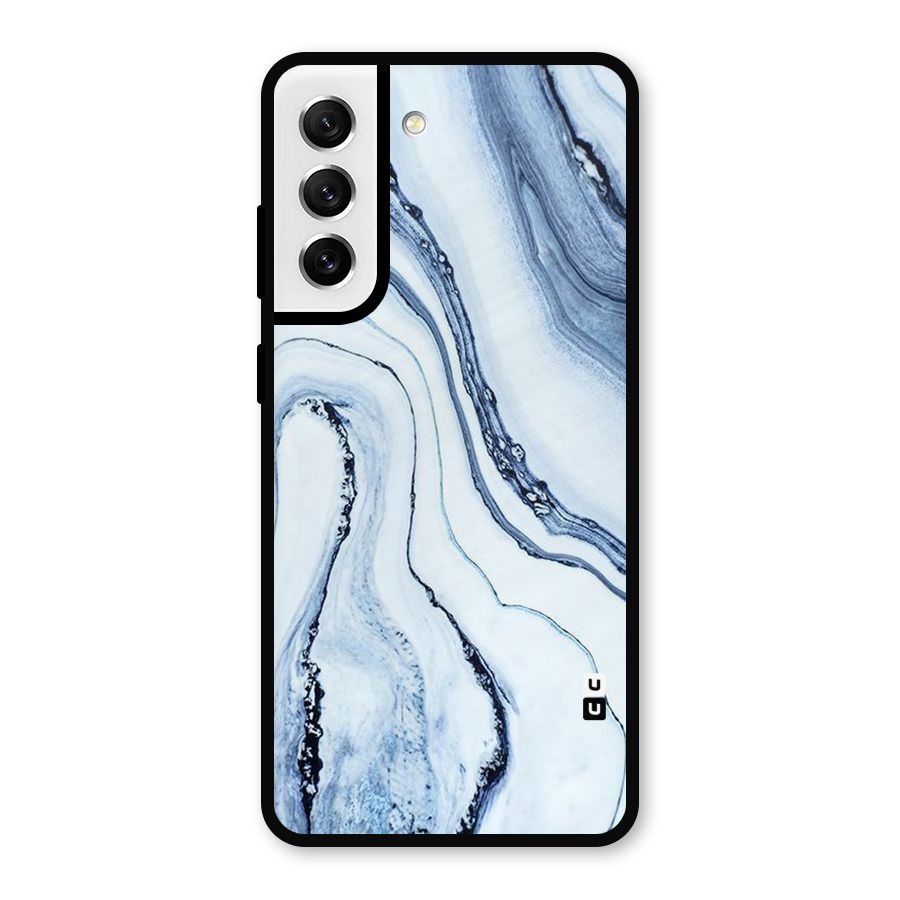 Cool Marble Art Metal Back Case for Galaxy S21 FE 5G