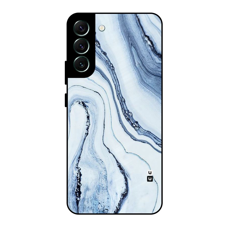 Cool Marble Art Metal Back Case for Galaxy S22 Plus 5G