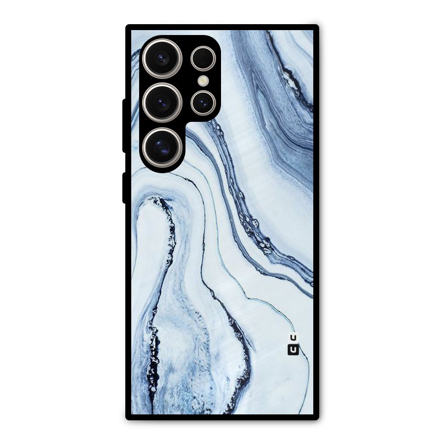 Cool Marble Art Metal Back Case for Galaxy S24 Ultra