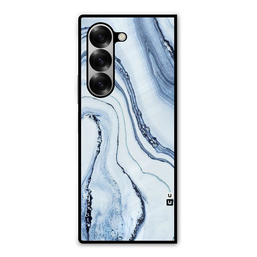 Cool Marble Art Metal Back Case for Galaxy Z Fold6