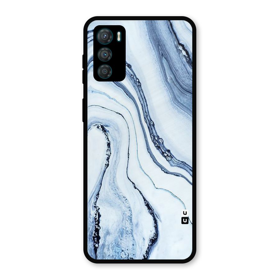 Cool Marble Art Metal Back Case for Moto G42