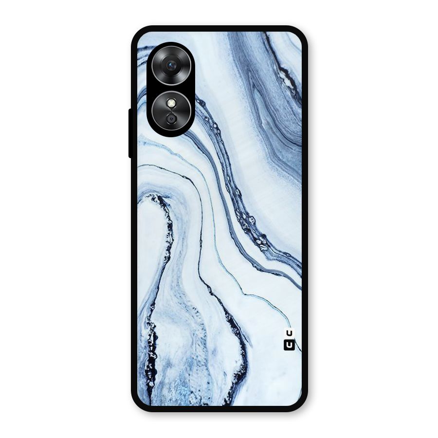 Cool Marble Art Metal Back Case for Oppo A17