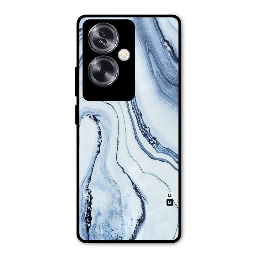 Cool Marble Art Metal Back Case for Oppo A79 5G