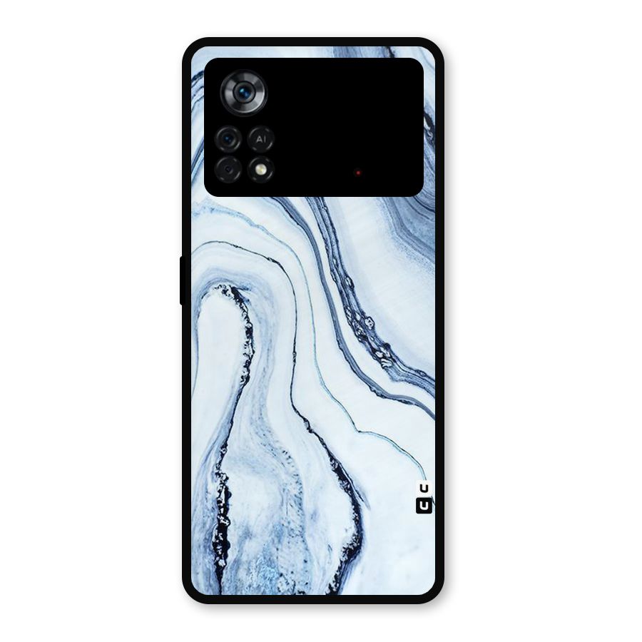 Cool Marble Art Metal Back Case for Poco X4 Pro 5G