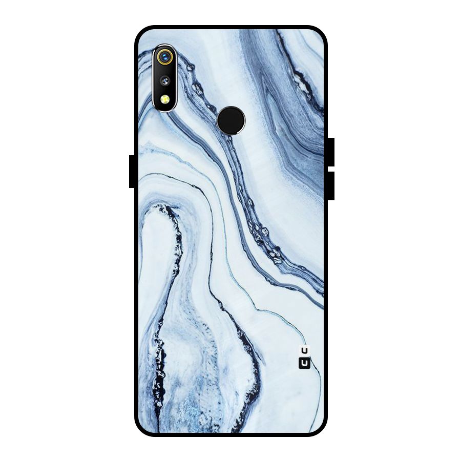 Cool Marble Art Metal Back Case for Realme 3i