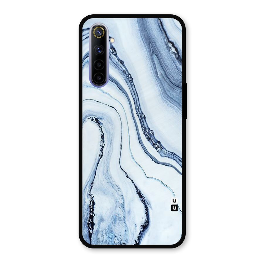 Cool Marble Art Metal Back Case for Realme 6