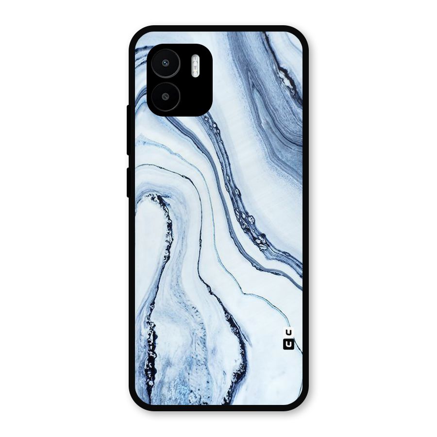 Cool Marble Art Metal Back Case for Redmi A2