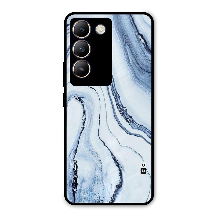 Cool Marble Art Metal Back Case for Vivo T3 5G