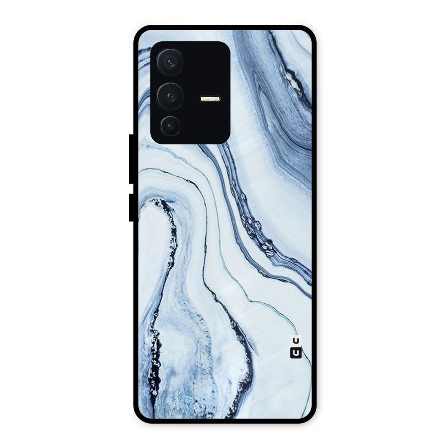 Cool Marble Art Metal Back Case for Vivo V23 5G