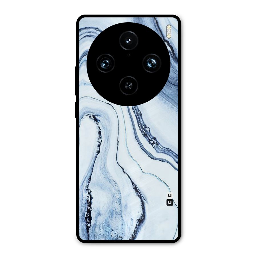 Cool Marble Art Metal Back Case for Vivo X100 Pro