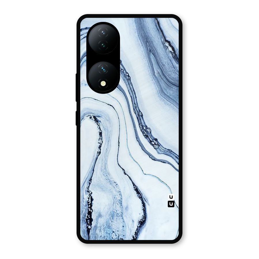 Cool Marble Art Metal Back Case for Vivo Y100a