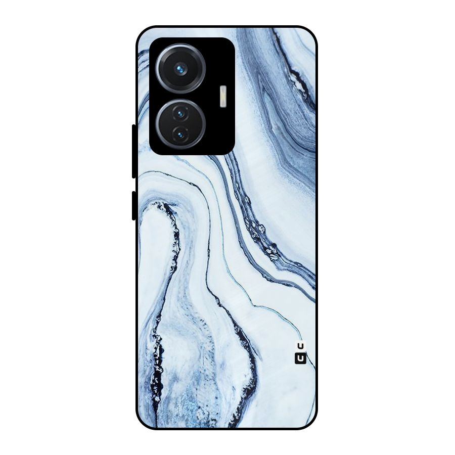Cool Marble Art Metal Back Case for iQOO Z6 44W