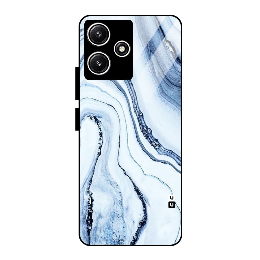 Cool Marble Style (Printed) Glass Back Case for Poco M6 Pro