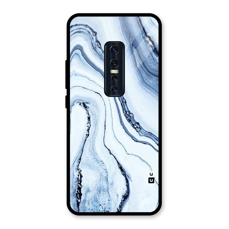 Cool Marble Style (Printed) Glass Back Case for Vivo V17 Pro