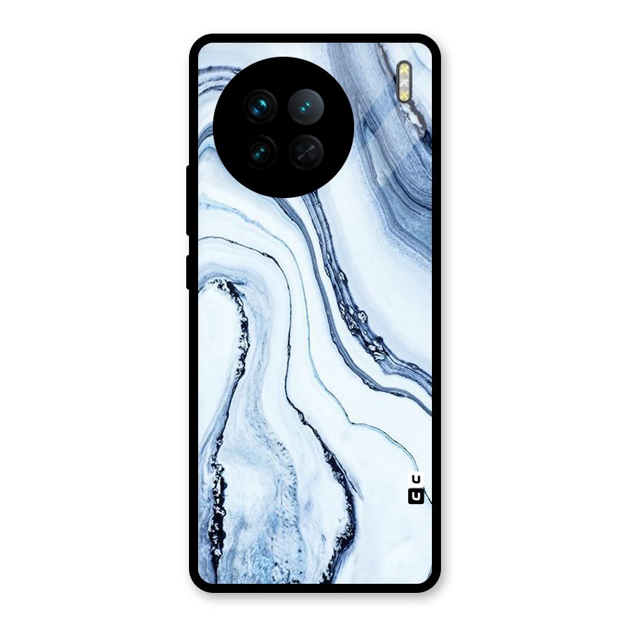 Cool Marble Style (Printed) Glass Back Case for Vivo X90