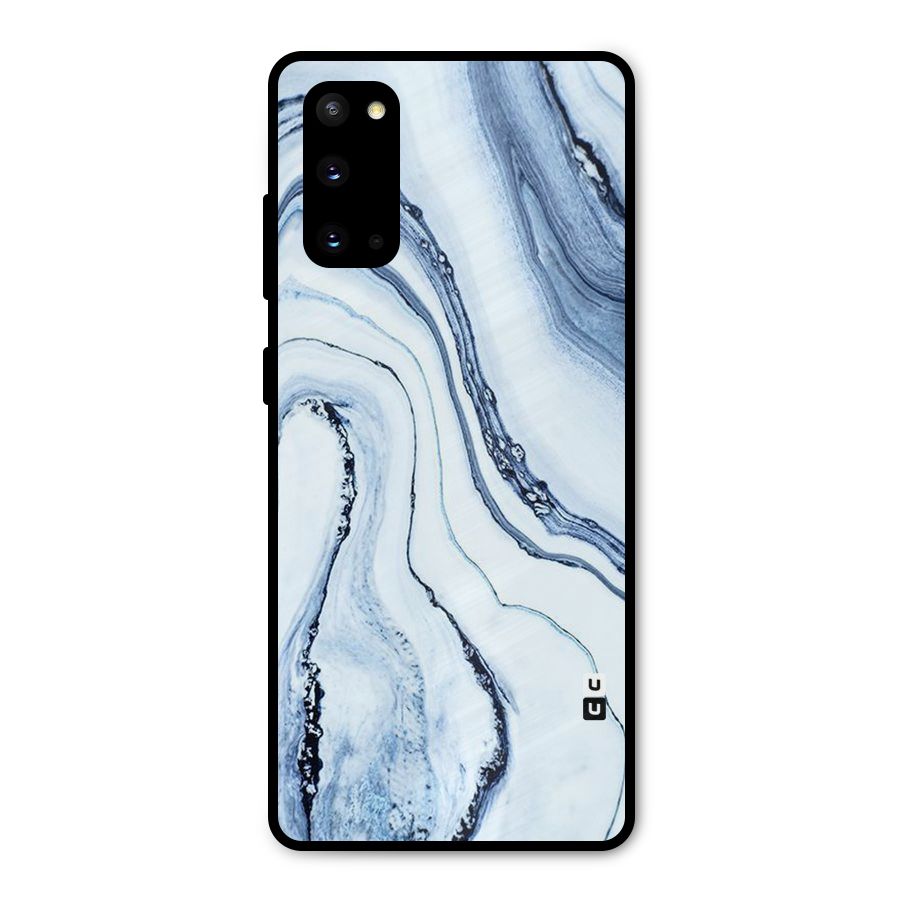 Cool Marble Style (Printed) Metal Back Case for Galaxy S20