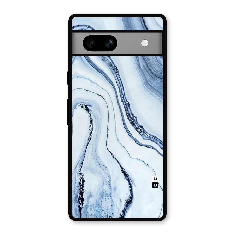 Cool Marble Style (Printed) Metal Back Case for Google Pixel 7a