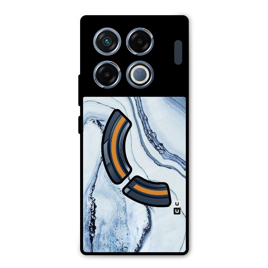 Cool Marble Style (Printed) Metal Back Case for Infinix GT 20 Pro