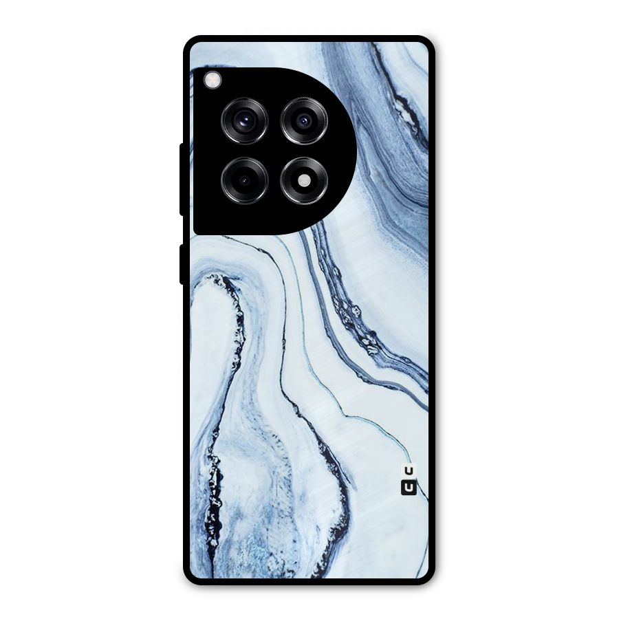 Cool Marble Style (Printed) Metal Back Case for OnePlus 12R