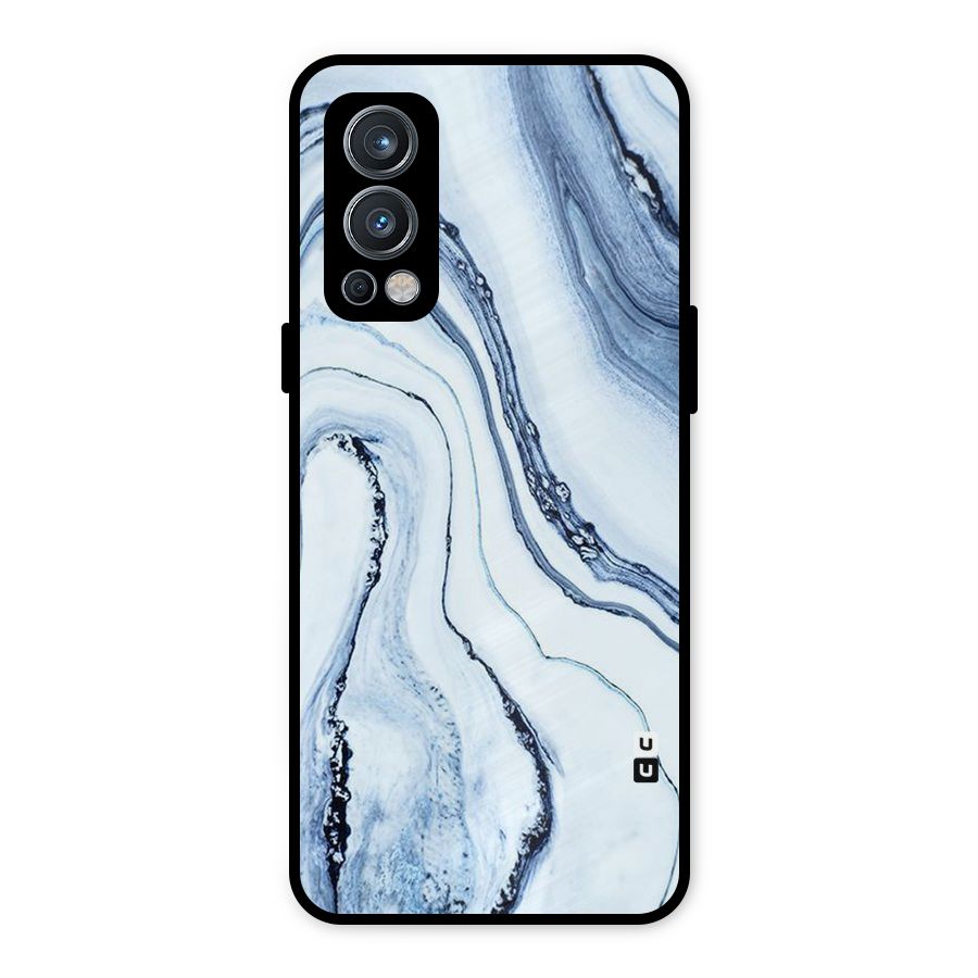 Cool Marble Style (Printed) Metal Back Case for OnePlus Nord 2 5G