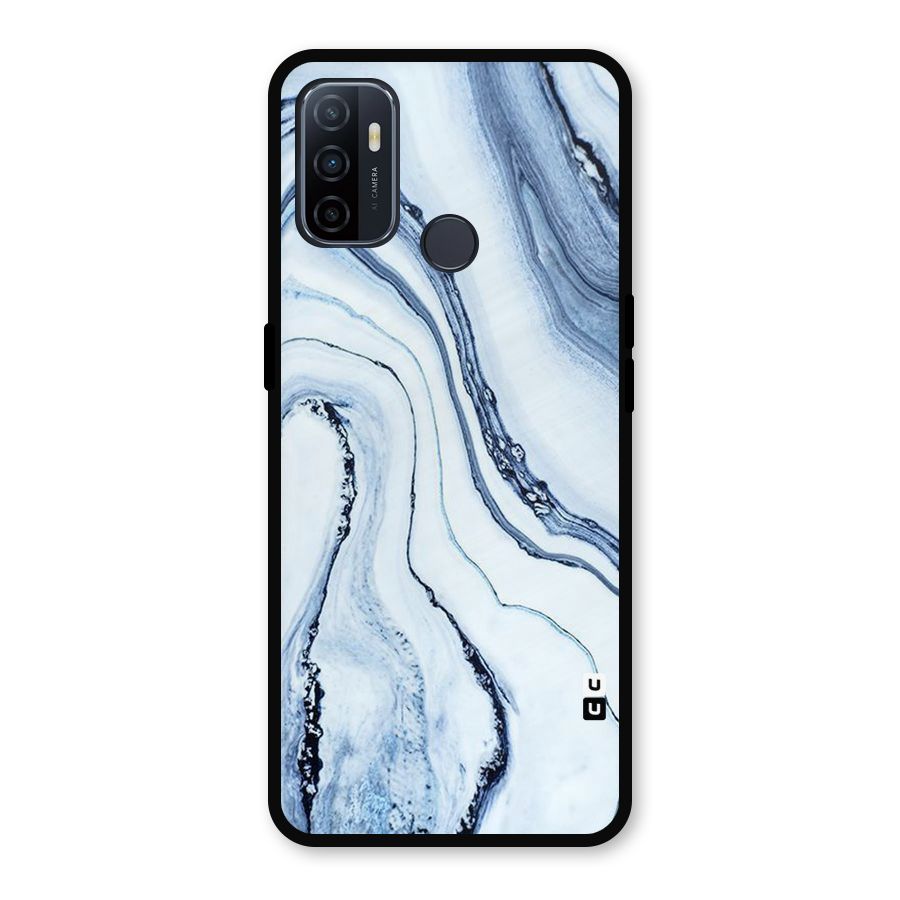Cool Marble Style (Printed) Metal Back Case for Oppo A53