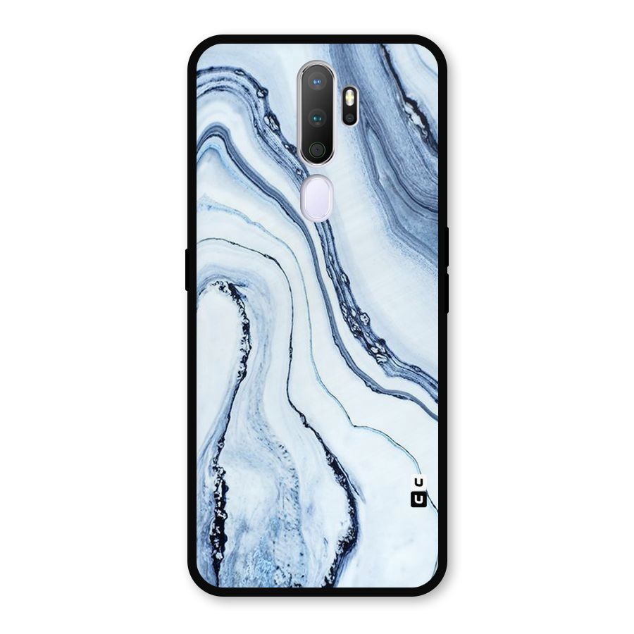 Cool Marble Style (Printed) Metal Back Case for Oppo A9 (2020)