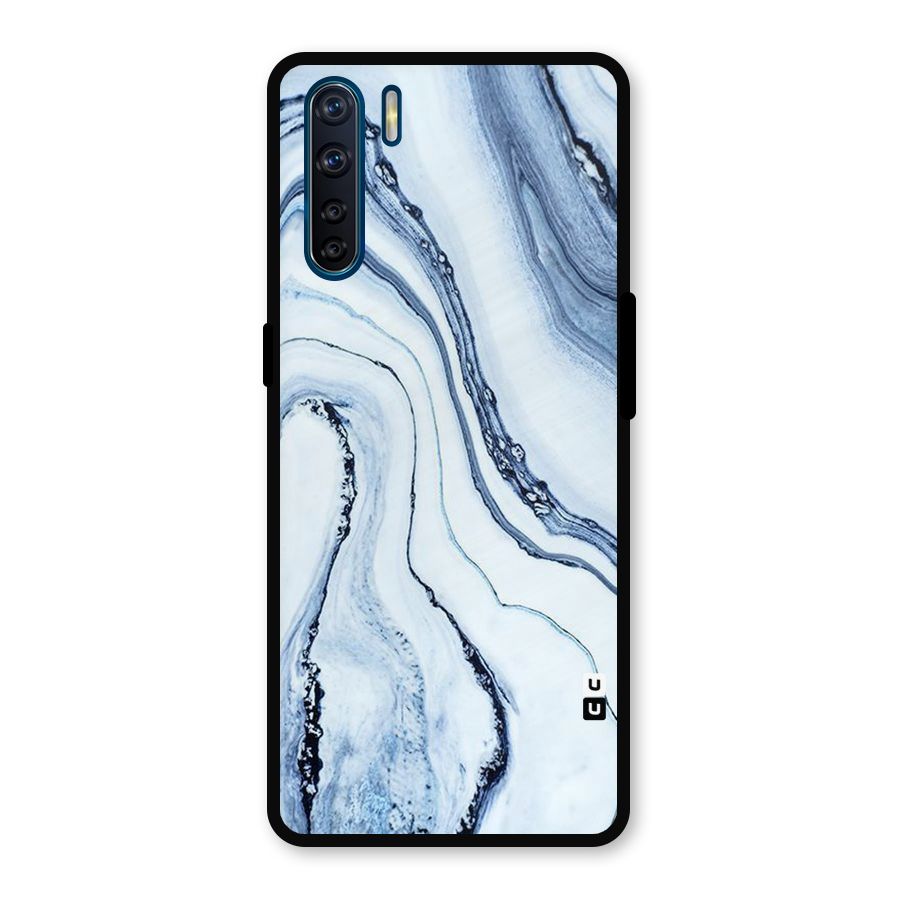 Cool Marble Style (Printed) Metal Back Case for Oppo F15