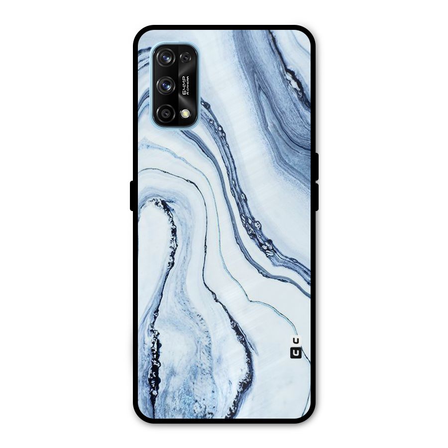 Cool Marble Style (Printed) Metal Back Case for Realme 7 Pro