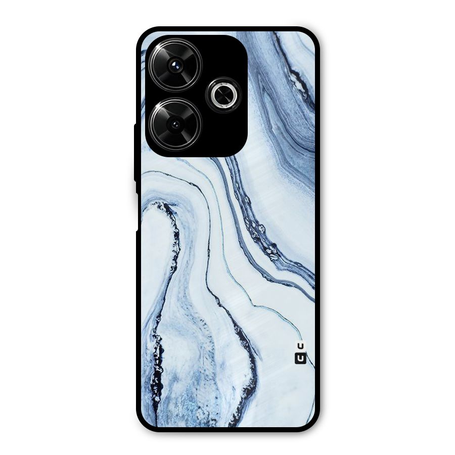 Cool Marble Style (Printed) Metal Back Case for Redmi 13 5G