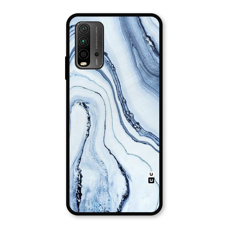Cool Marble Style (Printed) Metal Back Case for Redmi 9 Power