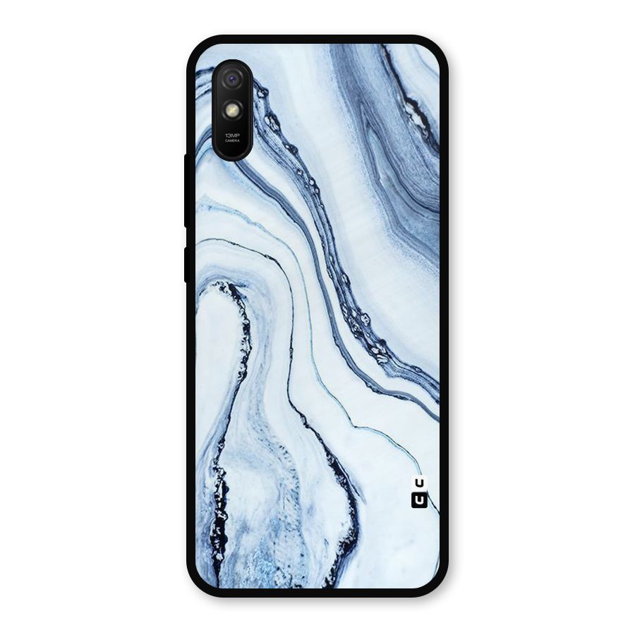 Cool Marble Style (Printed) Metal Back Case for Redmi 9i
