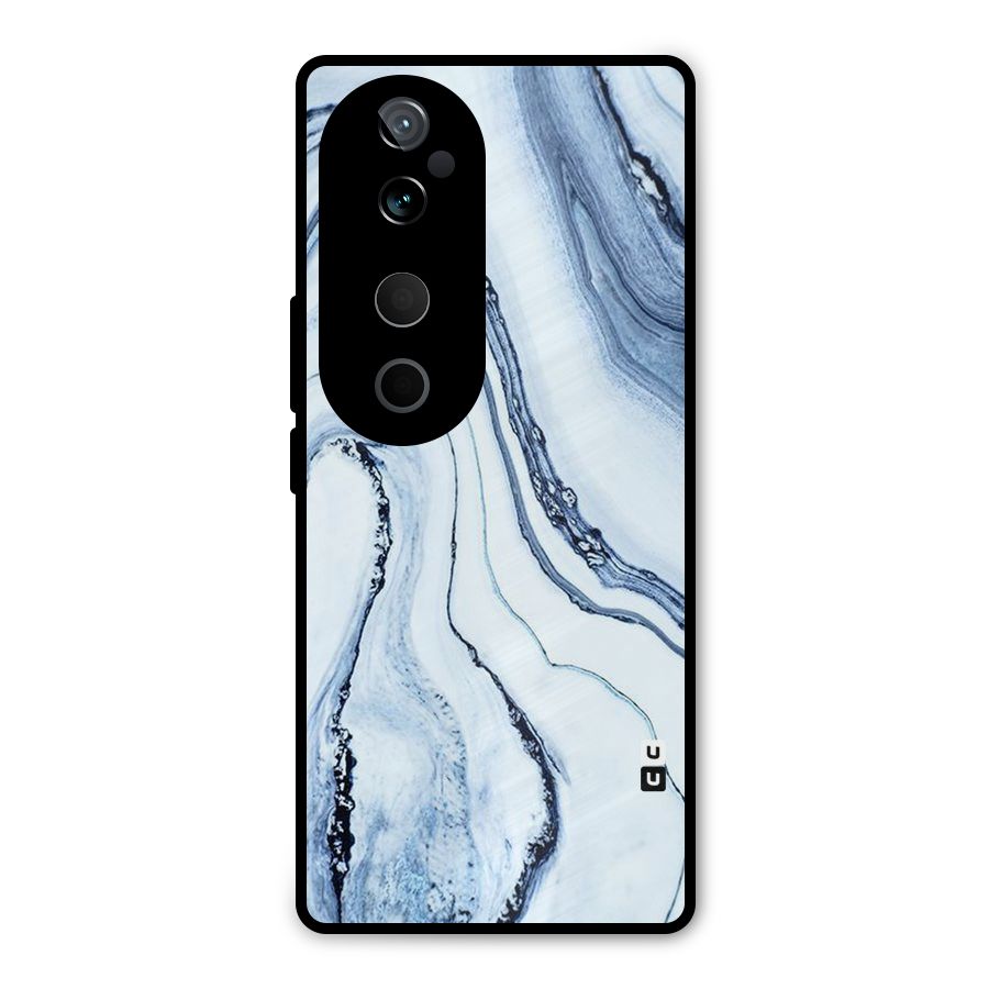 Cool Marble Style (Printed) Metal Back Case for Vivo T3 Ultra
