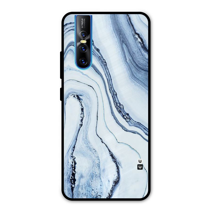 Cool Marble Style (Printed) Metal Back Case for Vivo V15 Pro