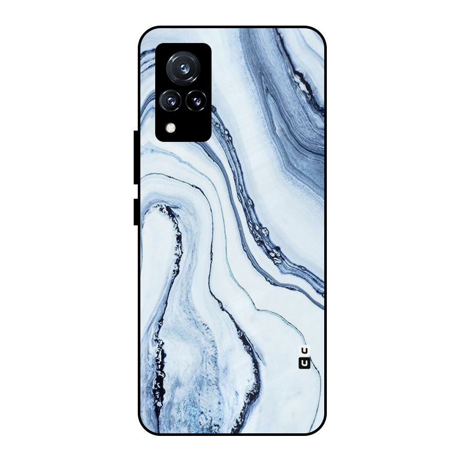 Cool Marble Style (Printed) Metal Back Case for Vivo V21 5G
